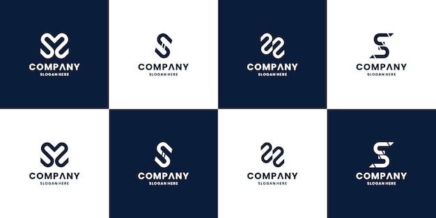 Letras creativas s, colecciones de logotipos ss