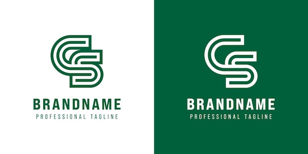 Las letras CS Monogram Logotipo adecuado para cualquier negocio con las iniciales SC o CS