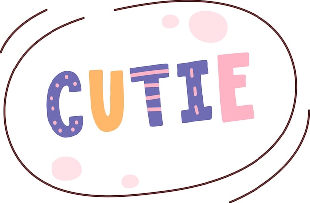 Letras cutie pegatina