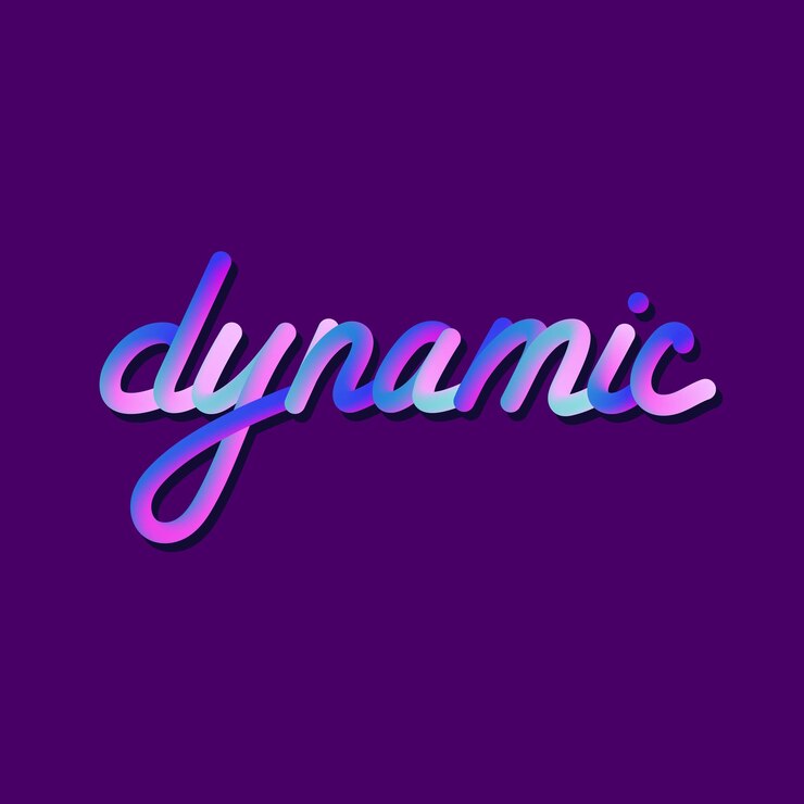 Letras degradadas coloridas sobre fondo oscuro Diseño caligráfico dinámico Forma degradada brillante Estilo futurista
