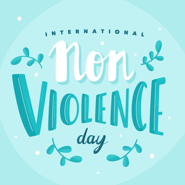 Letras del día internacional de la no violencia.