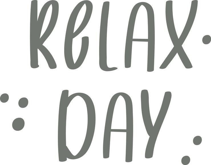 Vector letras del día de relax pegatina