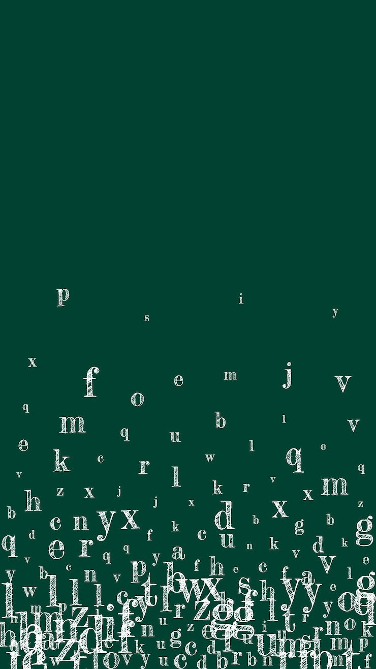 Vector letras dispersas del alfabeto latino tiza blanca