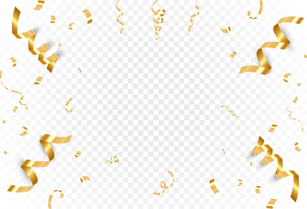 y letras doradas están volando en el fondo transparente