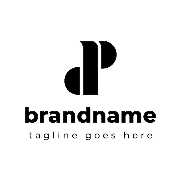 Las letras DP Monogram Logotipo adecuado para cualquier negocio con las iniciales DP o PD