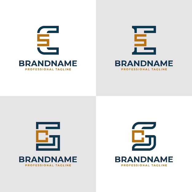 Letras elegantes CS y SC Monograma Logotipo adecuado para negocios con las iniciales CS o SC