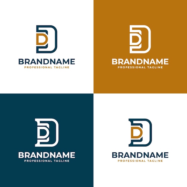 Letras elegantes DD Monograma Logotipo adecuado para negocios con las iniciales DD