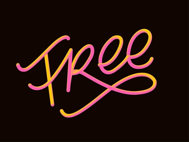 Vector letras escritas a mano gratis pincel de caligrafía vectorial