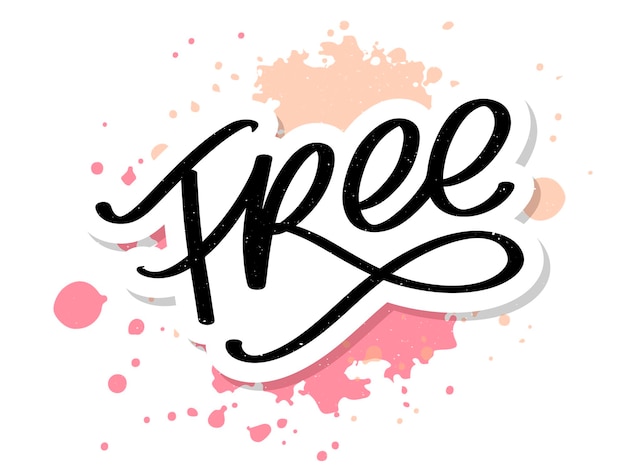 Letras escritas a mano gratis Pincel de caligrafía vectorial
