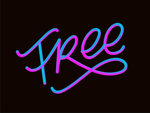 Letras escritas a mano gratis Pincel de caligrafía vectorial