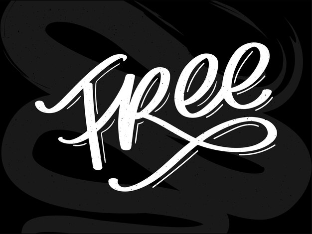 Letras escritas a mano gratis Pincel de caligrafía vectorial