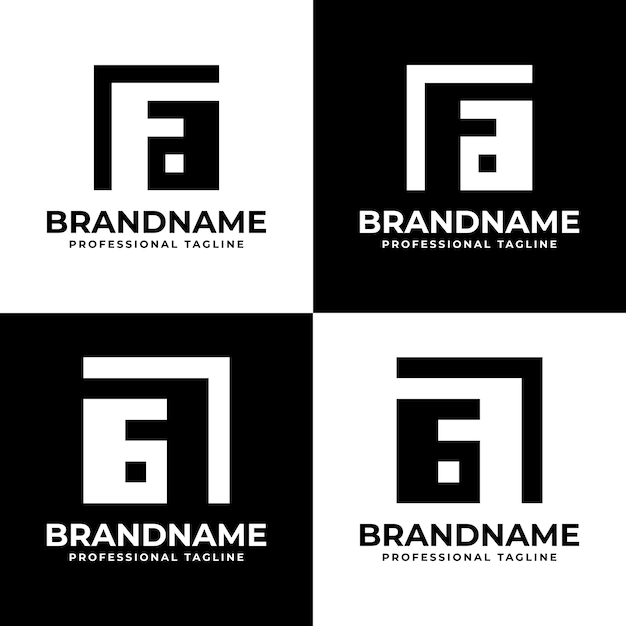 Las letras FA o GF Monograma Logotipo adecuado para cualquier empresa FA AF FG o GF iniciales