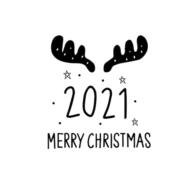 Letras de felicitación de navidad doodle