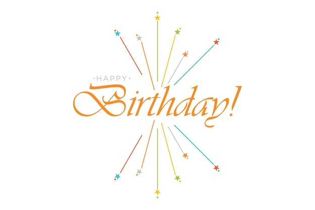 Letras de feliz cumpleaños Cita de felicitación para pancarta o postal Ilustración vectorial