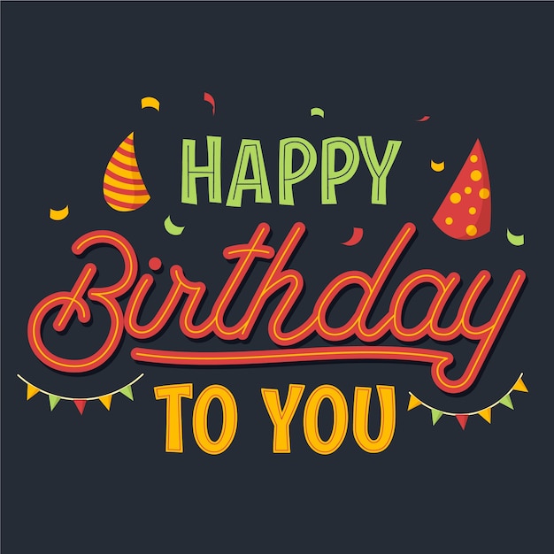 Letras de feliz cumpleaños de colores