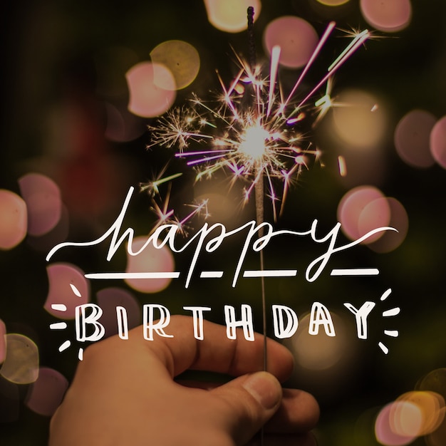 Letras de feliz cumpleaños con foto