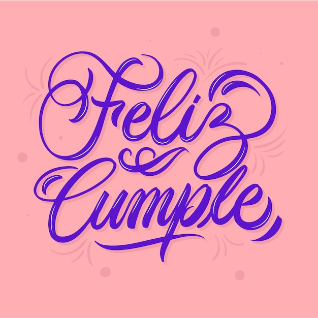 Vector letras de feliz cumpleaños hermosas