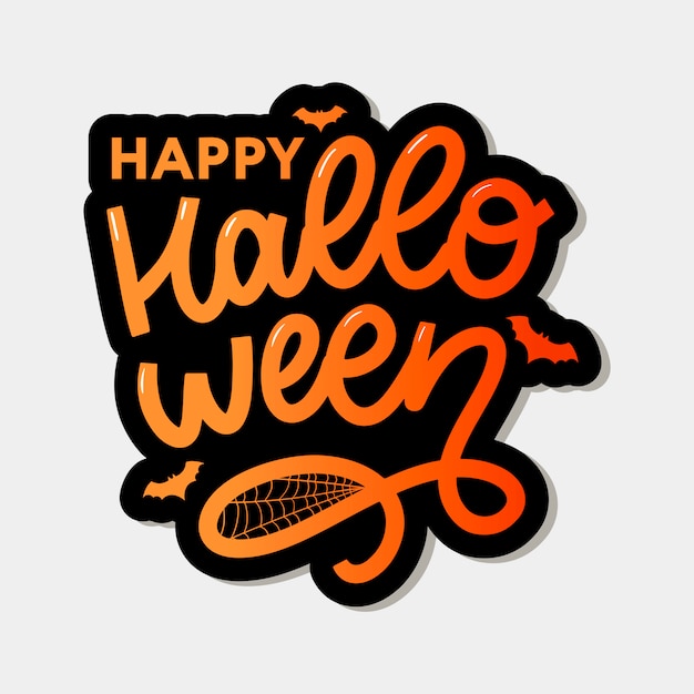 Letras de feliz halloween naranja