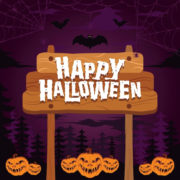 Vector letras feliz halloween vector, ilustración, diseño de caligrafía, utilizable para póster, fondo de pantalla