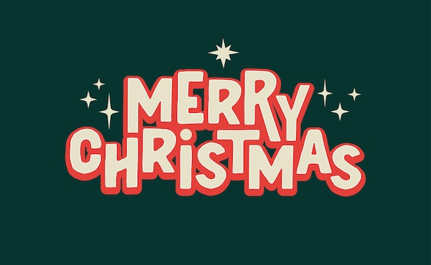 Letras de Feliz Navidad Diseño de tipografía vectorial Tarjeta de felicitación