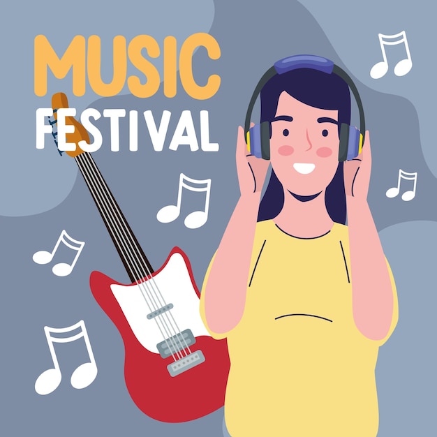 Letras del festival de música con mujer