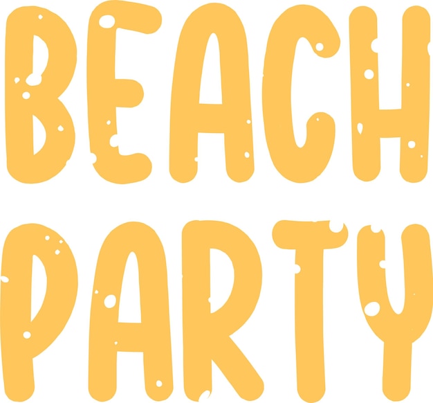 Las letras de la fiesta de playa Splash Texture