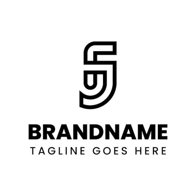 Las letras FJ Monogram Logotipo adecuado para cualquier negocio con las iniciales FJ o JF