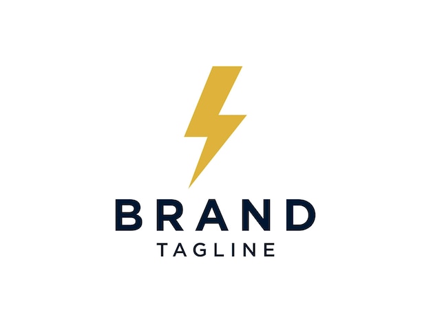 Letras de Flash con icono de perno de trueno amarillo aislado sobre fondo blanco.