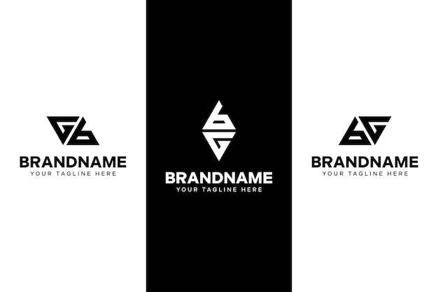 Las letras GB y el logotipo triangular BG son adecuados para cualquier negocio con las iniciales GB o BG