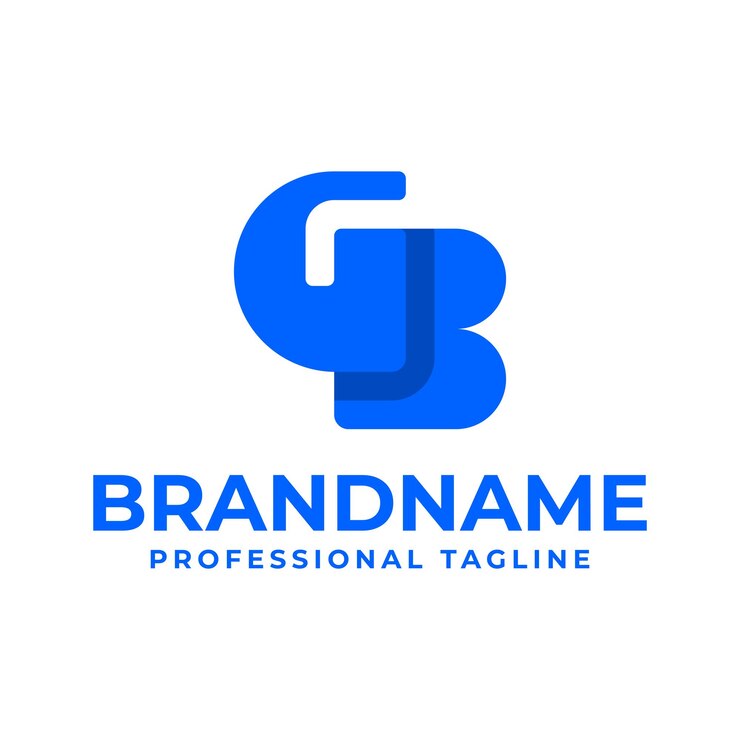 Vector letras gb monograma logotipo adecuado para cualquier marca con las iniciales bg o gb