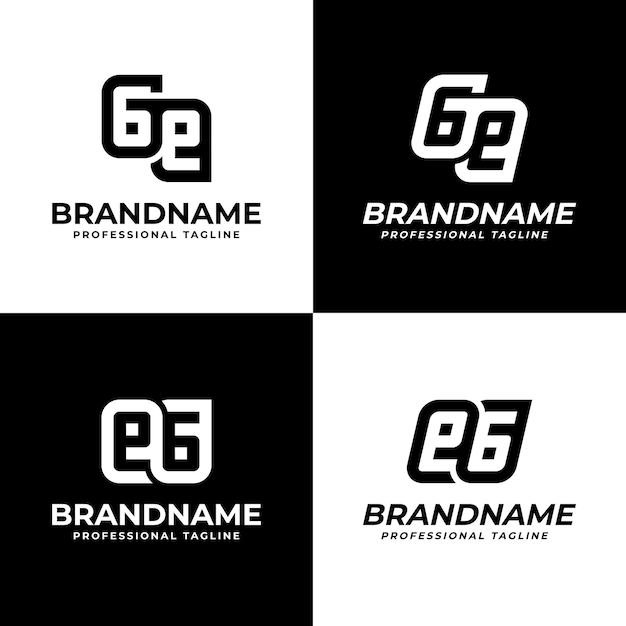 Las letras GE y el logotipo del monograma EG son adecuados para cualquier empresa con las iniciales GE o EG