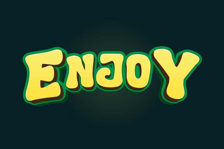 Vector letras geniales de la palabra disfrutar.