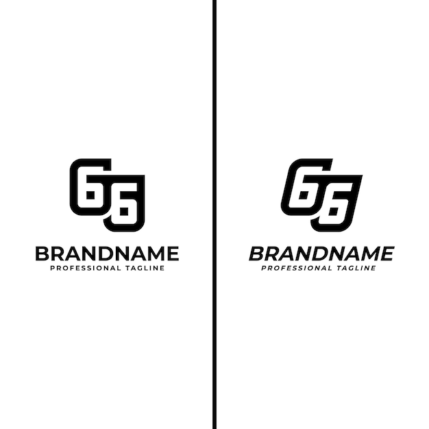 Las letras GG Monograma Logotipo adecuado para cualquier negocio con las iniciales GG