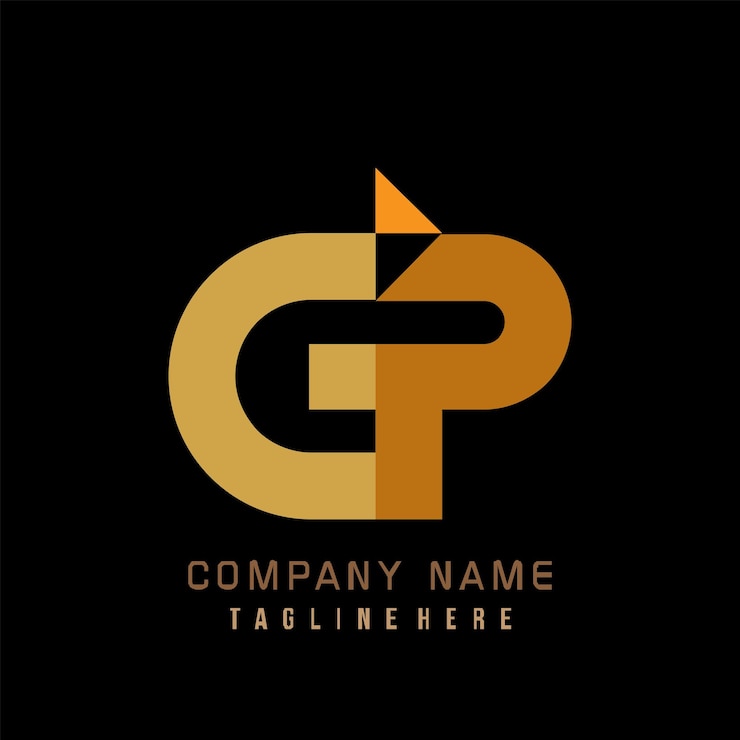 Vector letras gp, perfectas para logotipos de empresas, oficinas, campus, escuelas, educación religiosa
