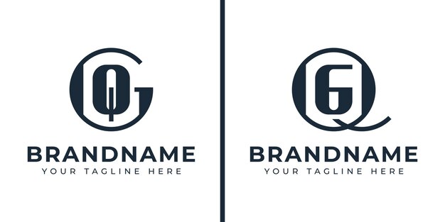 Las letras GQ y QG Monogram Logotipo adecuado para cualquier negocio con las iniciales QG o GQ