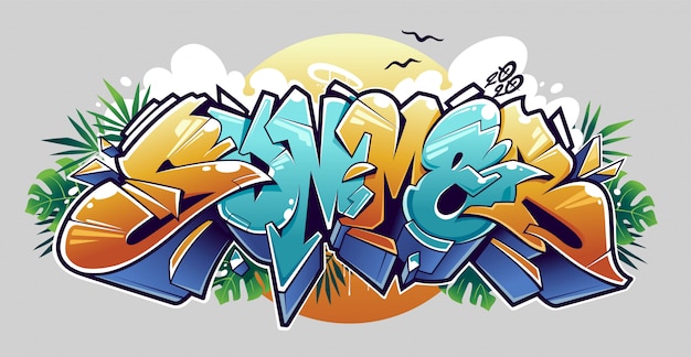 Letras de graffiti de verano