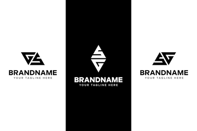 Las letras GS y el logotipo del triángulo SG son adecuados para cualquier negocio con las iniciales GS o SG
