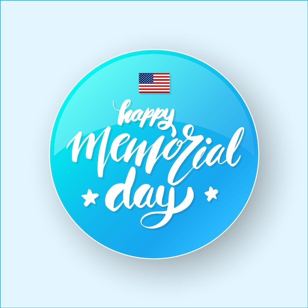 Vector letras de happy memorial day.