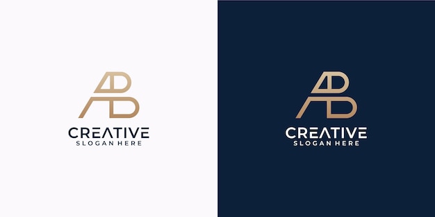 letras iniciales ab monograma logo plantilla icono para negocios
