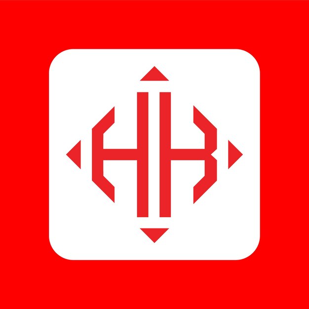 Letras iniciales creativas simples Diseños de logotipos de HK