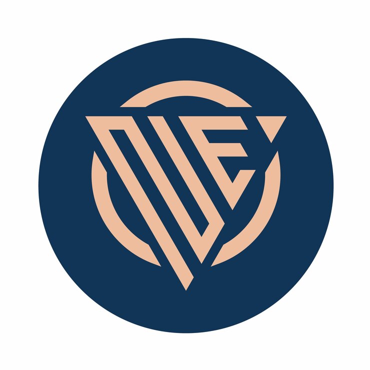 Vector las letras iniciales creativas simples ne diseños de logotipos bundle