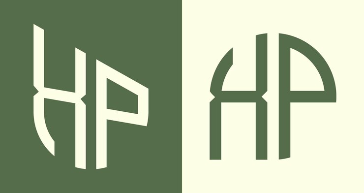 Vector letras iniciales creativas simples xp diseños de logotipos bundle