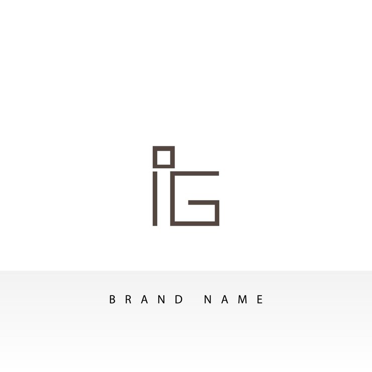 Vector letras iniciales diseño de plantilla de logotipo gi en múltiples formas elementos de plantilla de diseño de iconos de logotipo 'eps'