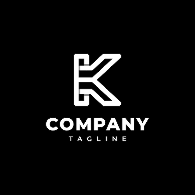 Letras iniciales Monogram logo K