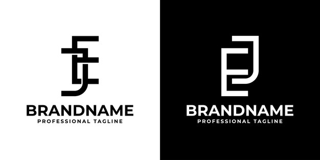 Las letras JE y EJ Monogram Logotipo adecuado para cualquier negocio con las iniciales JE o EJ