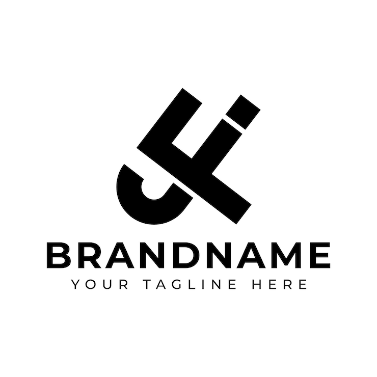 Vector las letras jf o fj monogram logotipo adecuado para cualquier negocio con las iniciales fj o jf