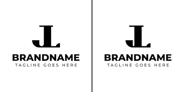 Las letras JL Monogram Logotipo adecuado para cualquier negocio con las iniciales JL o LJ
