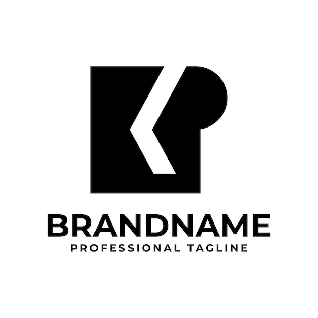 Las letras KP Monograma Logotipo adecuado para cualquier negocio con las iniciales KP o PK
