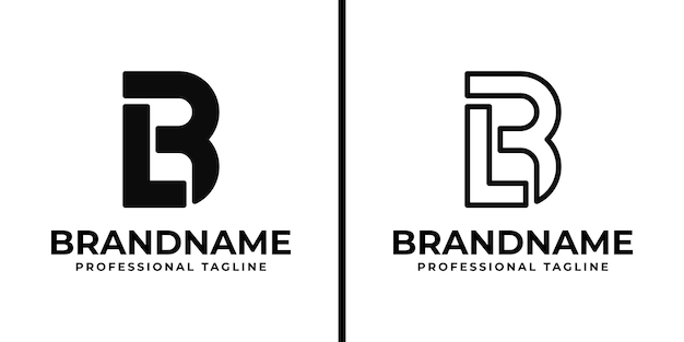 Letras LB o BL Monograma Logotipo Conjunto para negocios con las iniciales BL o LB