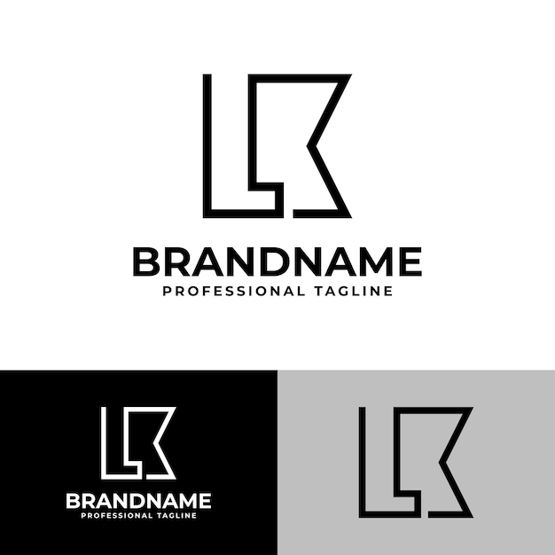 Las letras LK y KL Monograma Logotipo hecho en monolina para las iniciales LK o KL